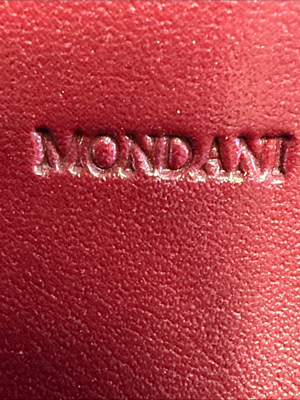 Mondani Burgundy and Tan Faux Leather Shoulder Bag with Perforated Floral Detail - Picture 3 of 10